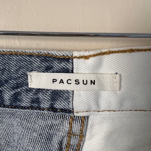 NWOT Pacsun Two Tone High Rise Straight Jeans Size 24 - Picture 7 of 8
